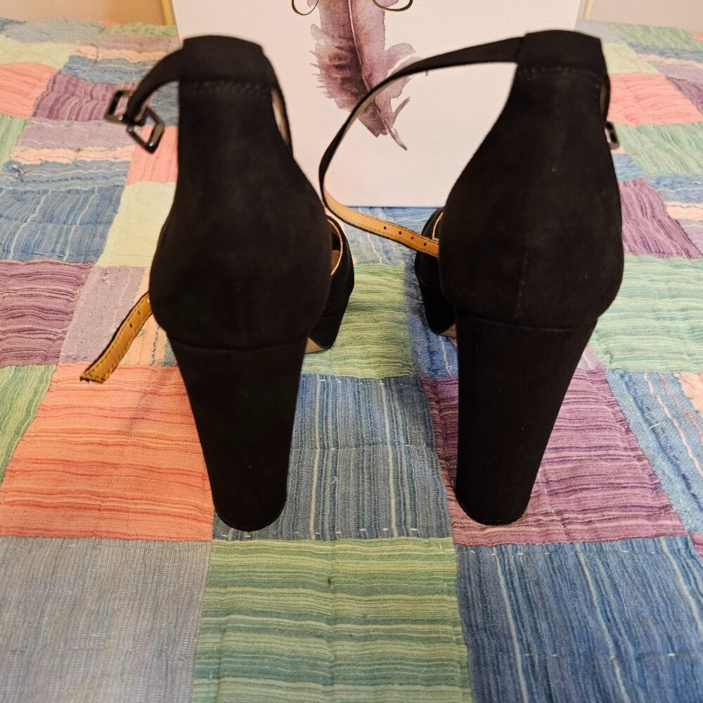 Jessica Simpson Irbella Platform Heels - Black Microsuede, Size 8 - Picture 4 of 9